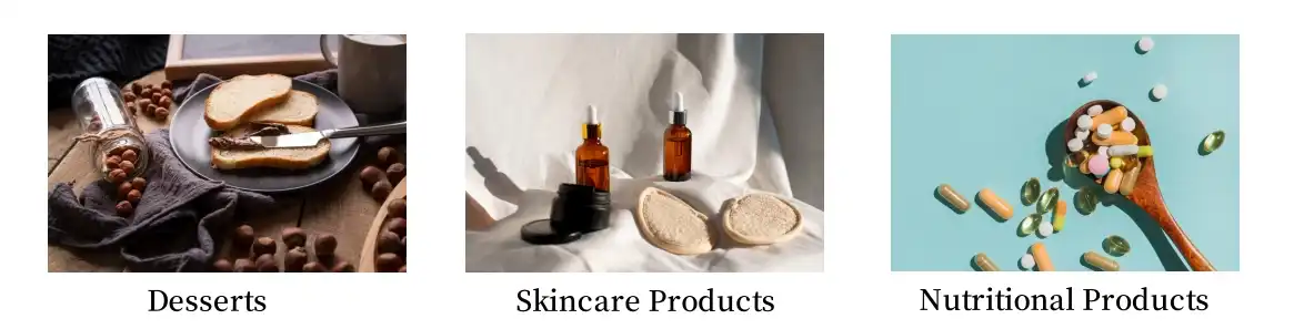 Application of Pure Hazelnut Powder Application of Pure Hazelnut Powder