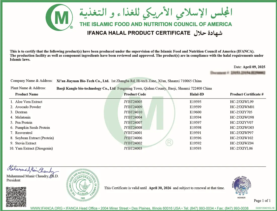 Organic Piperine Powder Certification Organic Piperine Powder Certification